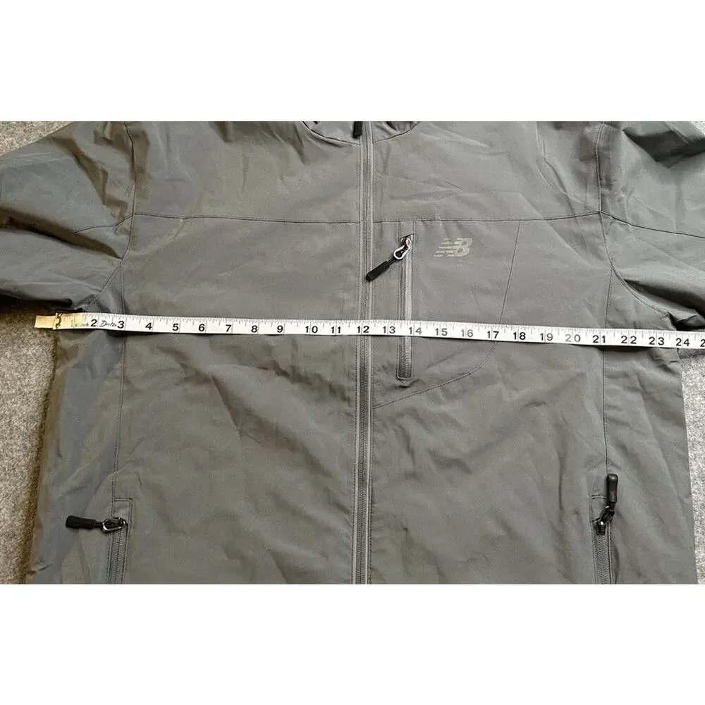 NWT New Balance Men's Windbreaker Jacket Lightweight Gray Size Large